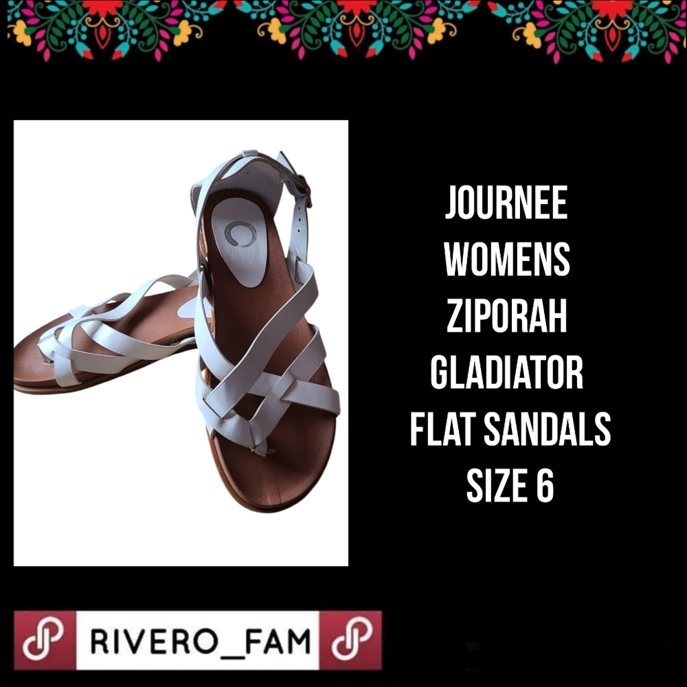 JOURNEE | WOMENS | ZIPORAHZ GLADIATOR FLAT SANDAL | SIZE 6